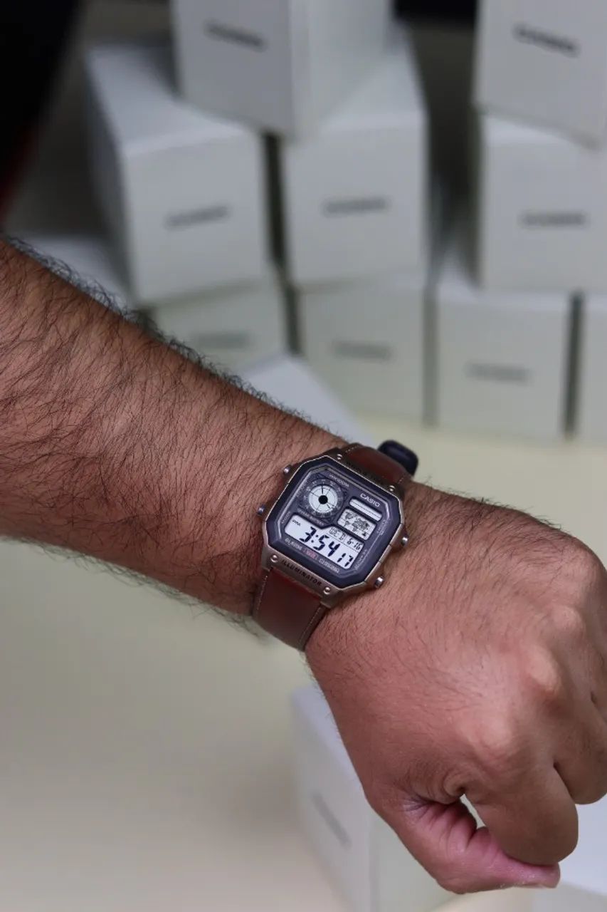 RELOGIO CASIO ROYALE DIGITAL WORLD TIME AE-120WHL-5AVDF - Foto 4