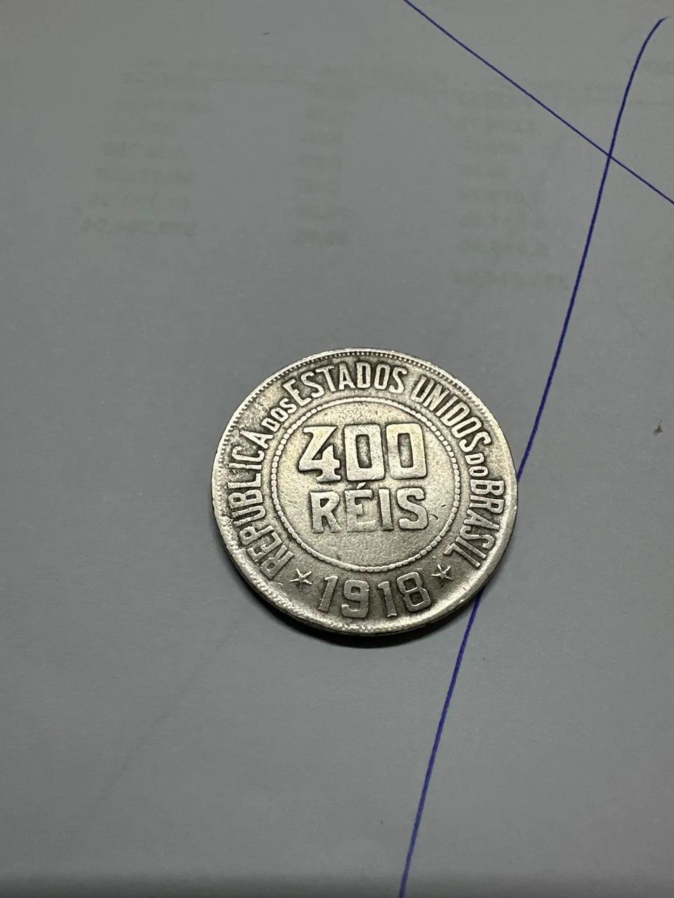 Moeda 400 Reis 1918 Brasil MBC - Foto 3