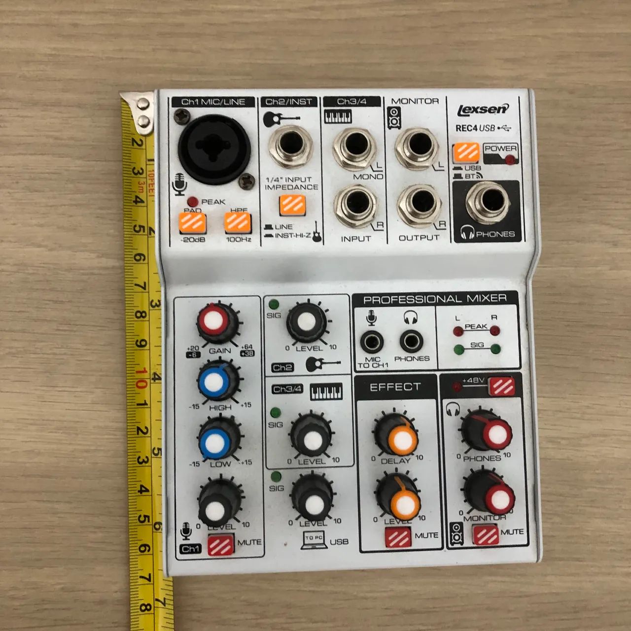 (Aceito trocas) Mesa de Som e Interface de Áudio Lexsen REC4-USB - Foto 5