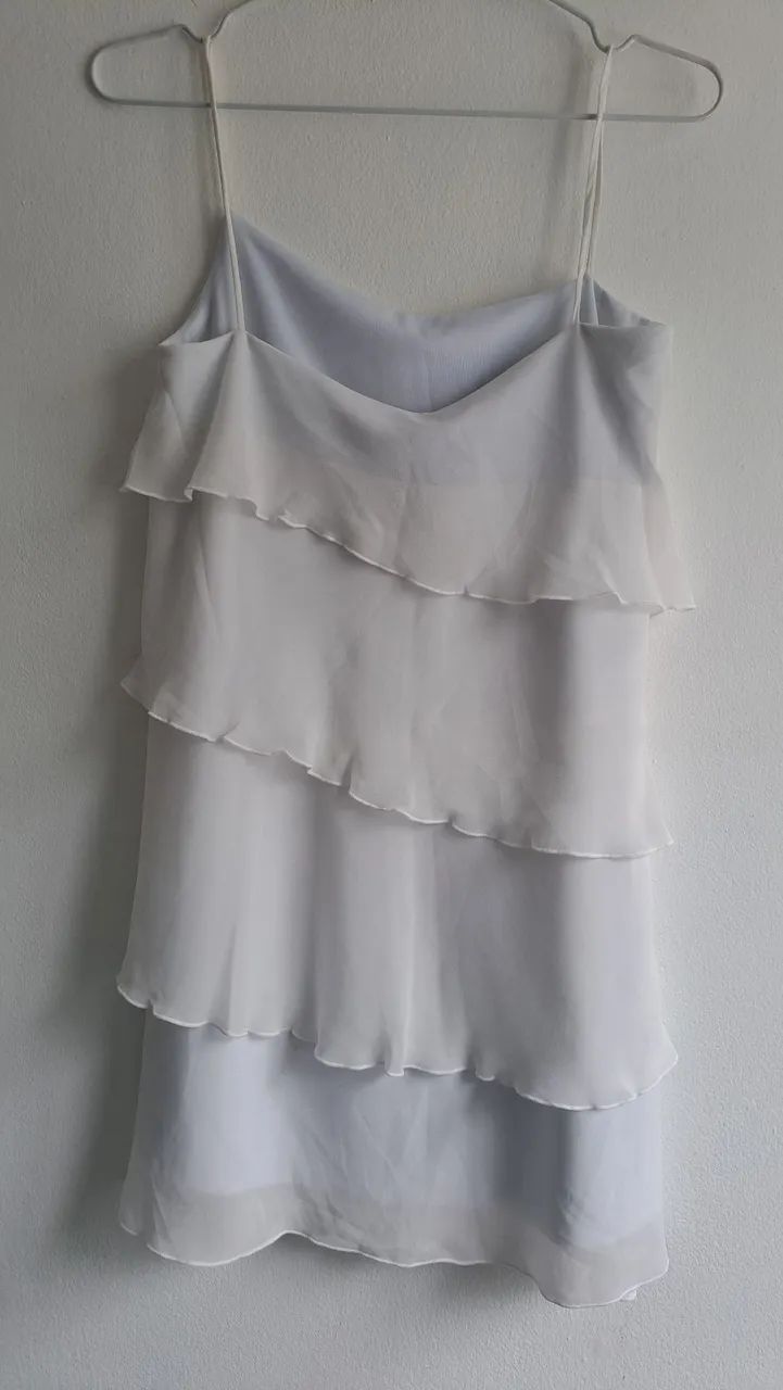 Vestido branco crepe - Foto 3