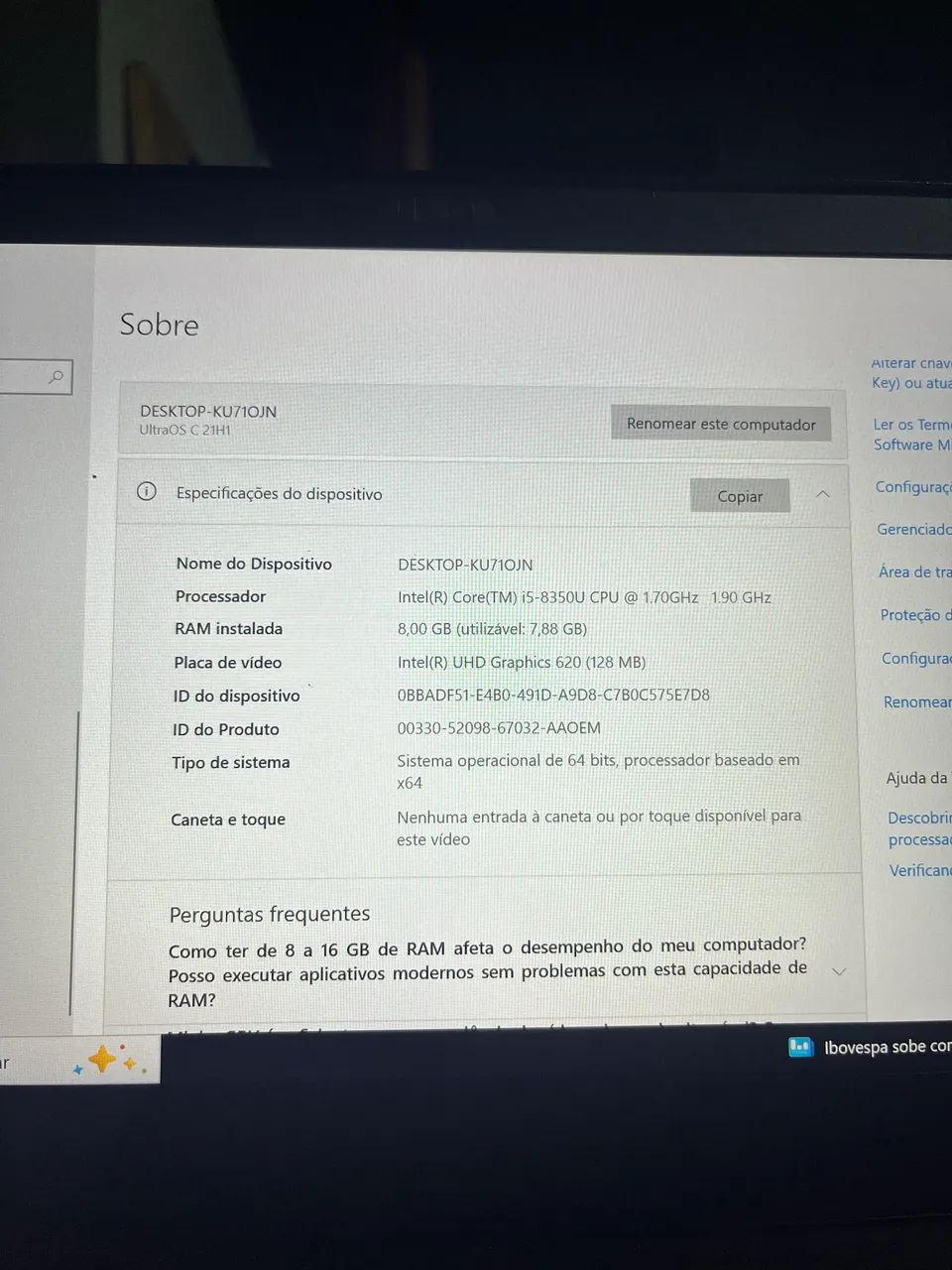 Notebook Lenovo Thinkpad I5