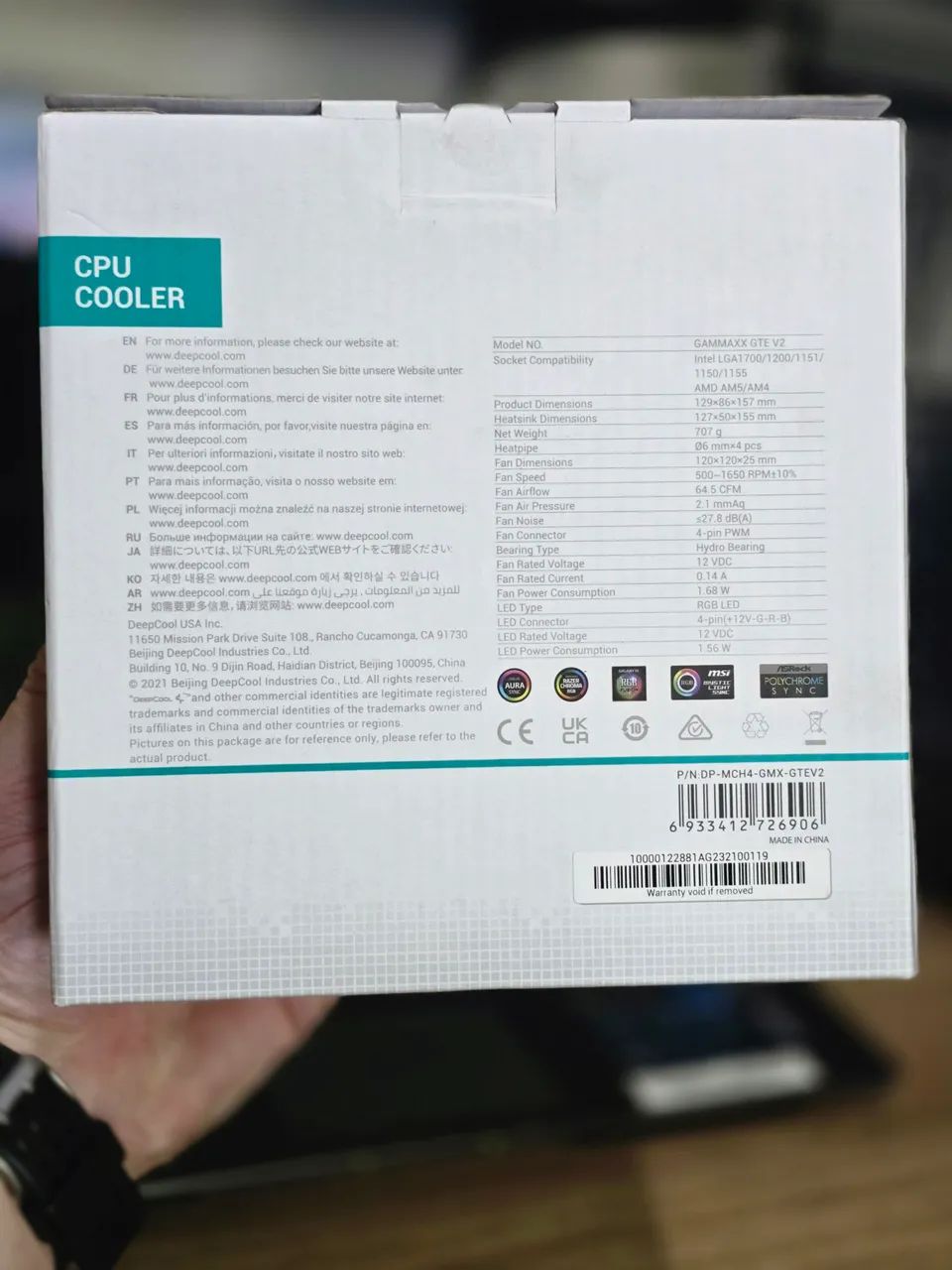 Air cooler DeepCool GAMMAXX GTE V2 - Foto 2