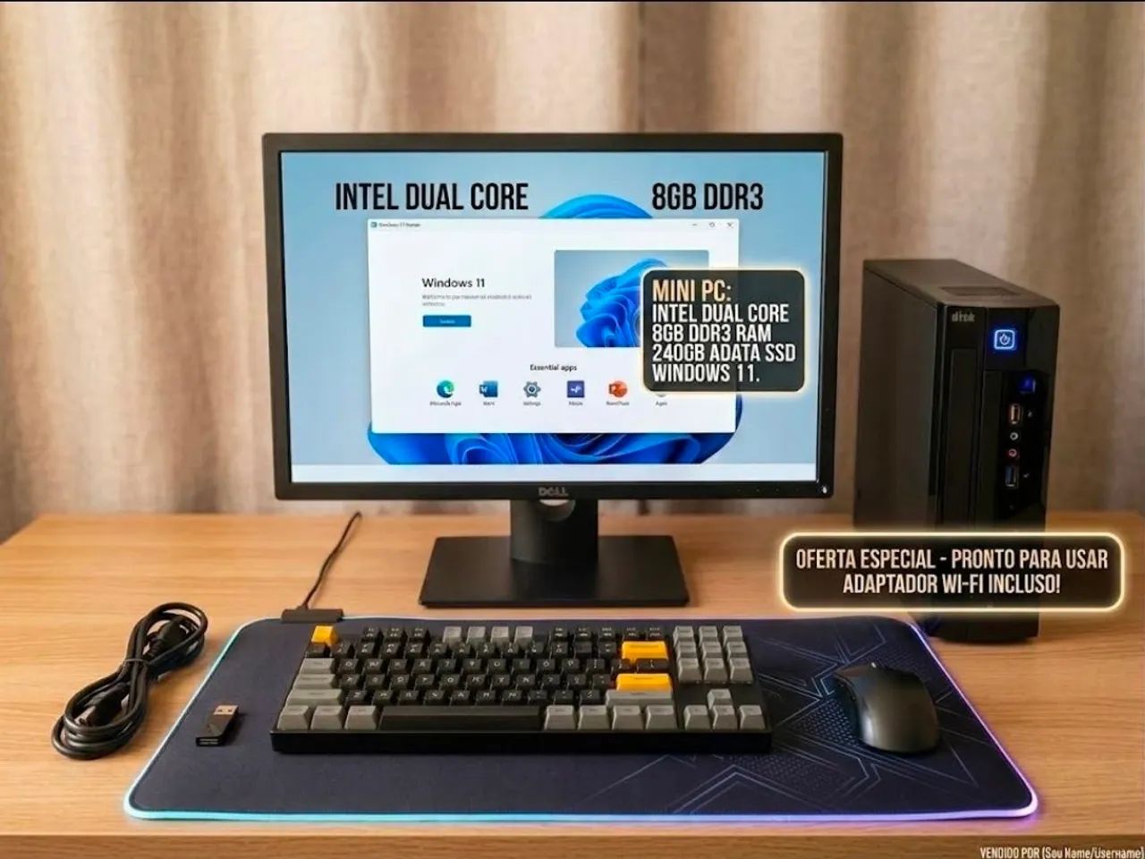 Mini PC Intel ****Somente o gabinete**** 