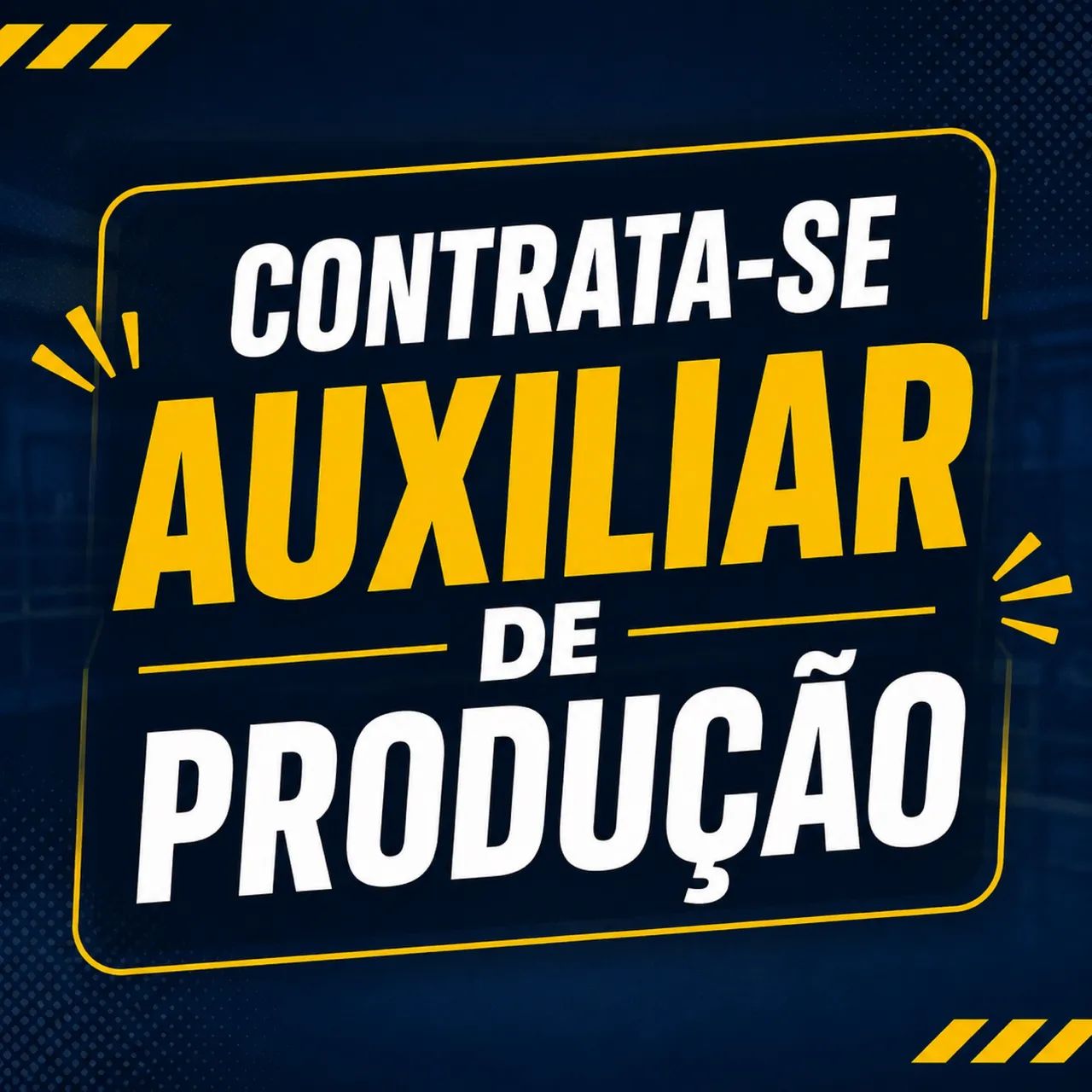 VAGA PARA AUXILIAR DE PRODUÇÃO 