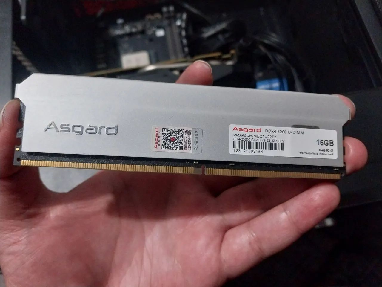 Memória RAM Asgard 16GB DDR4 3200mhz