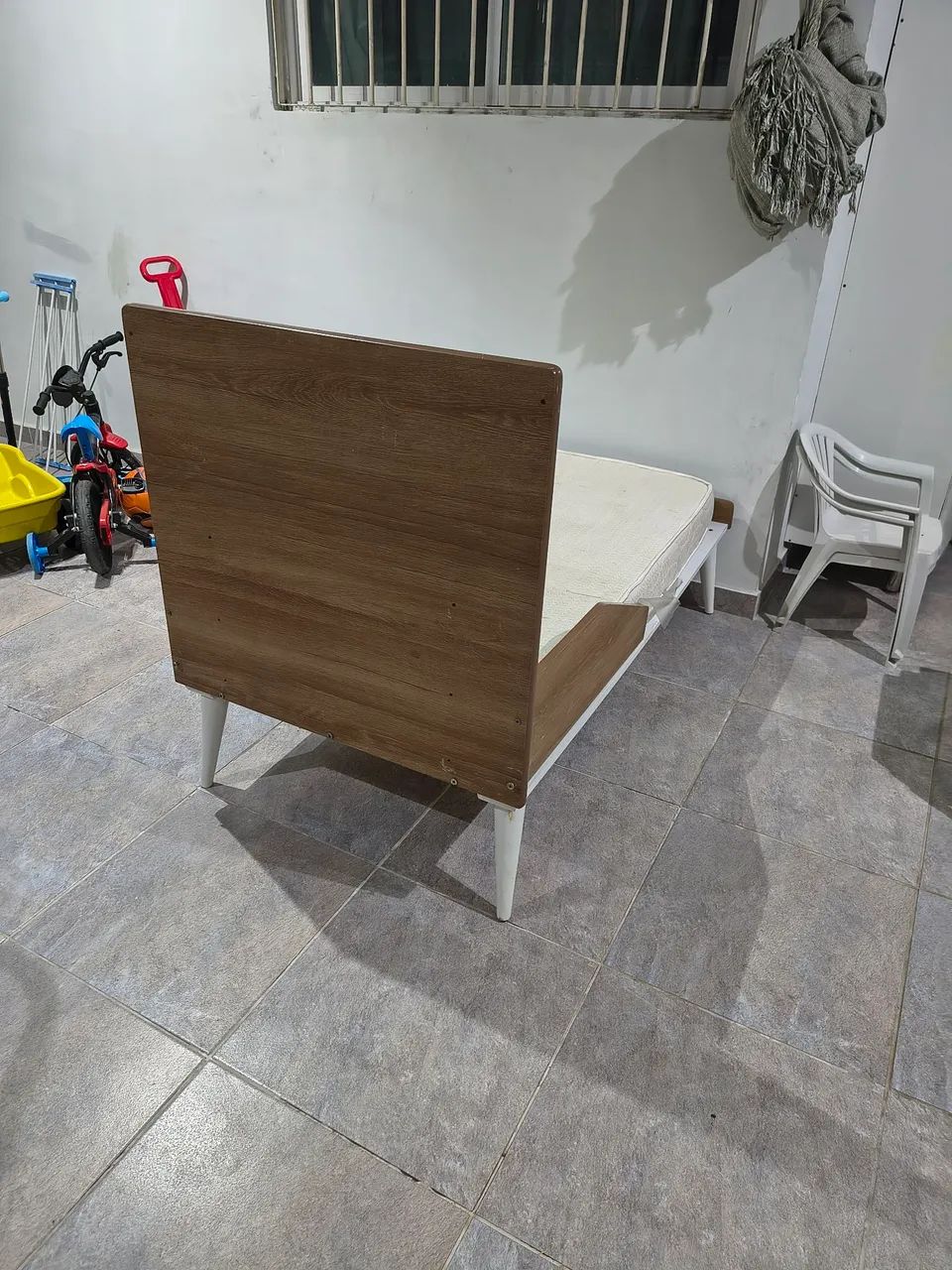 Berço/Cama San Remo retrô branco com freijo - Foto 3