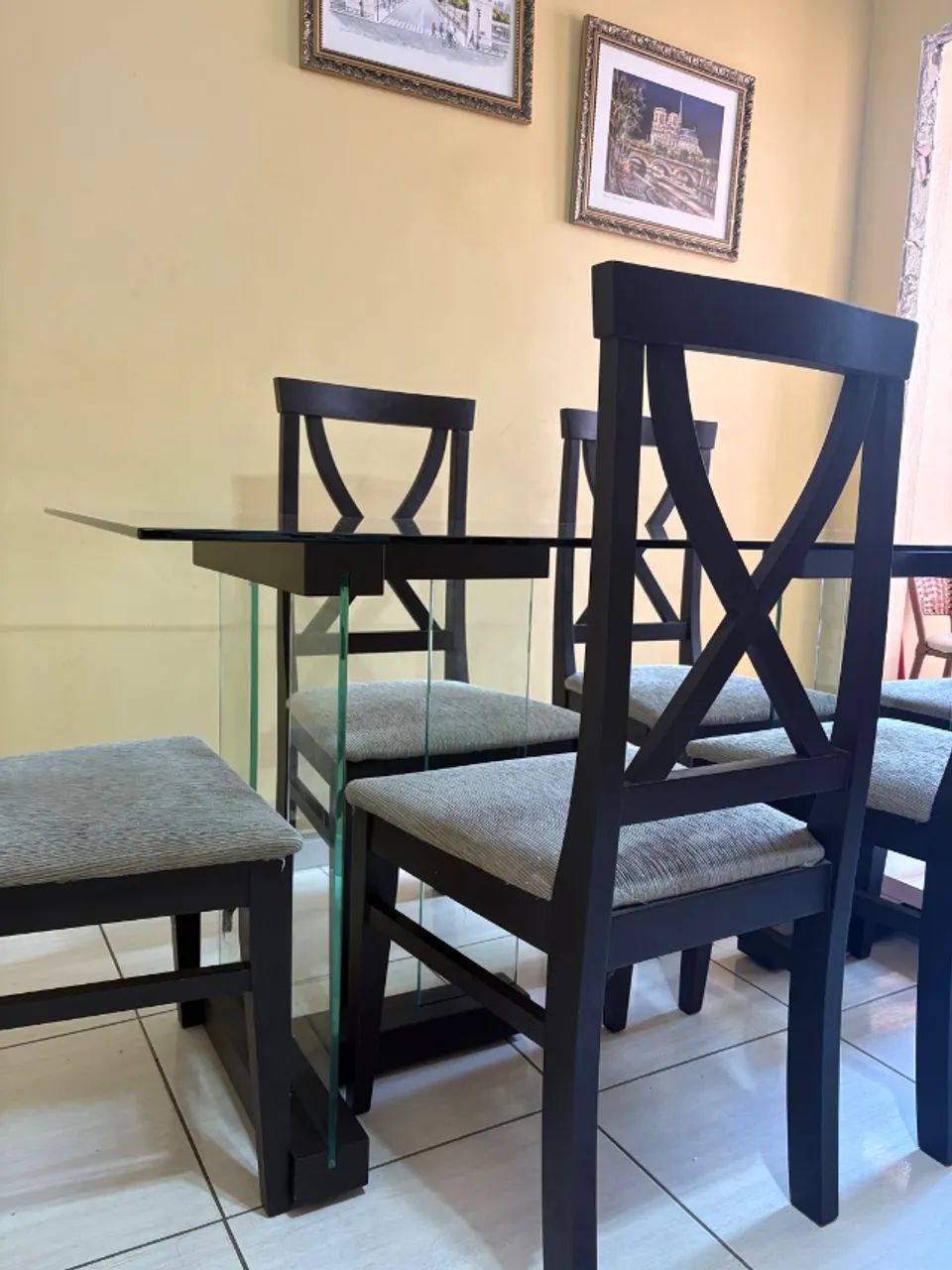 Mesa de jantar retangular 