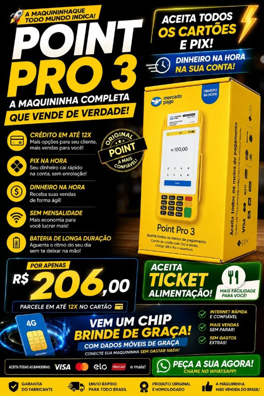 Máquina cartão sem mensalidade 