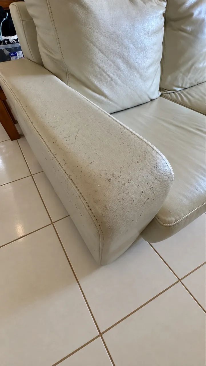 Couro legítimo - Sofá de 3 lugares - Foto 4
