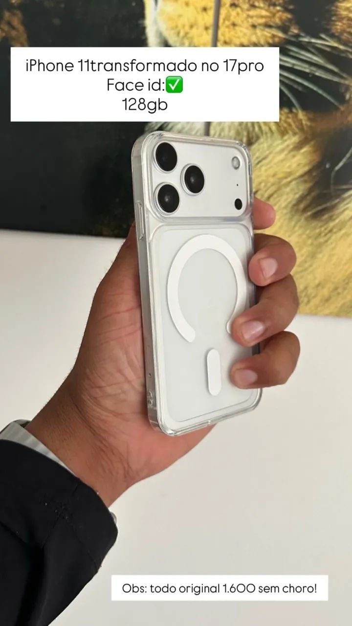 iphone11 128GB カスタム　17pro iPhone 11 128gb transformado 17Pro - Celulares e Smartphones