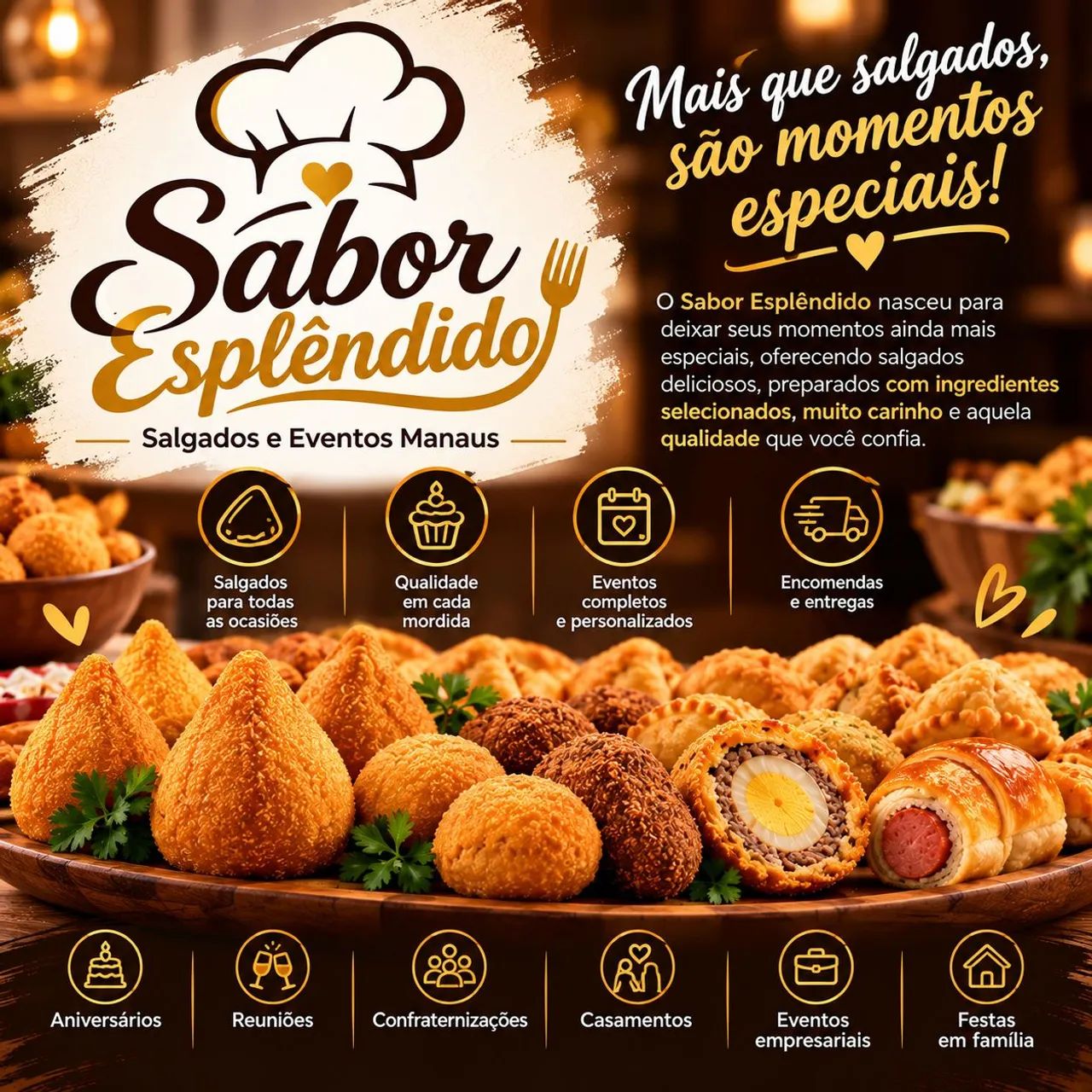 SABOR ESPLÊNDIDO | SALGADOS & EVENTOS MANAUS - Foto 2