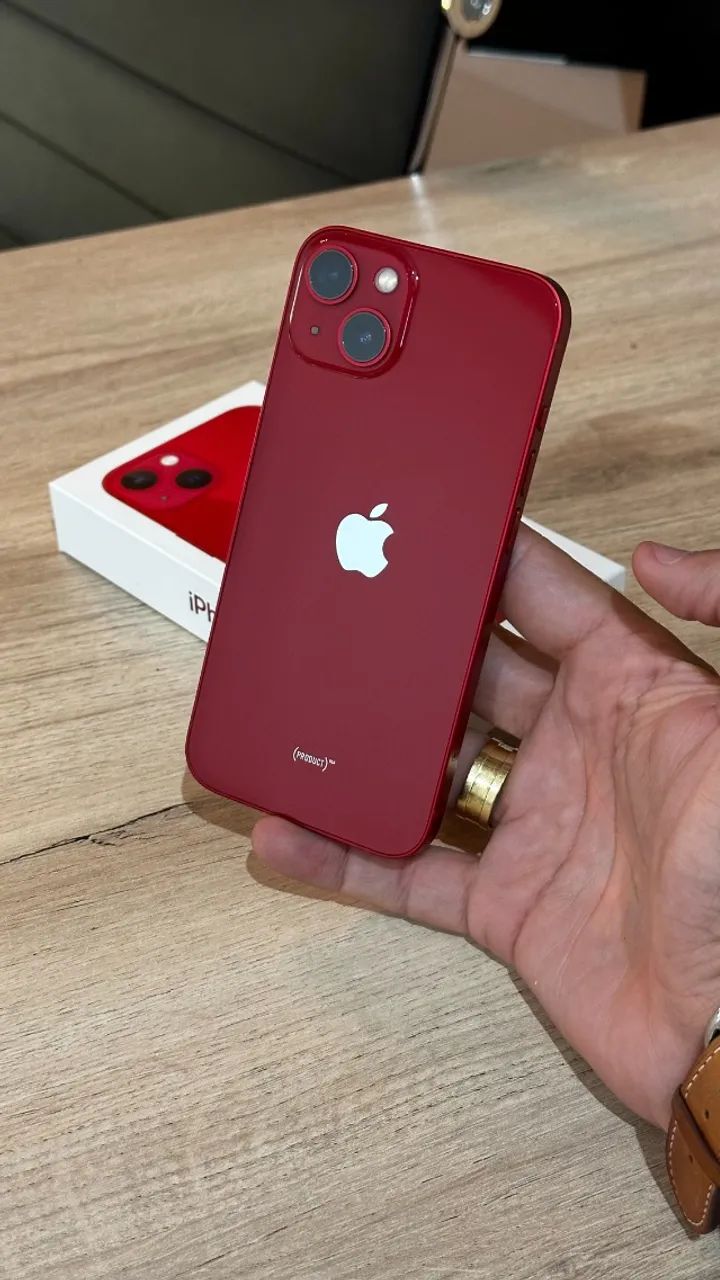 iPhone 13 128GB Vermelho - Nota fiscal e garantia! Bateria 100