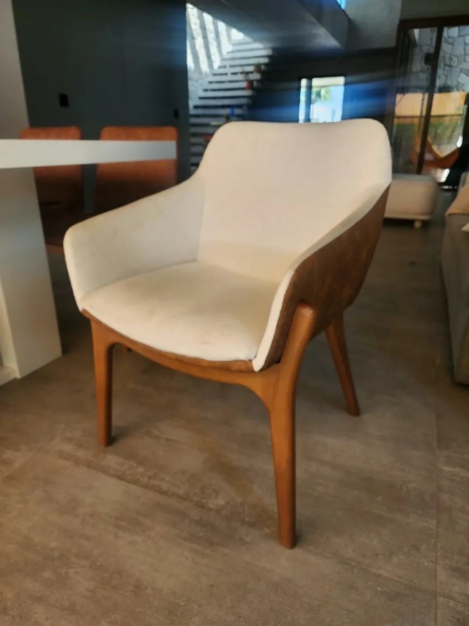 Mesa de jantar em laca branca com cadeiras - Foto 3