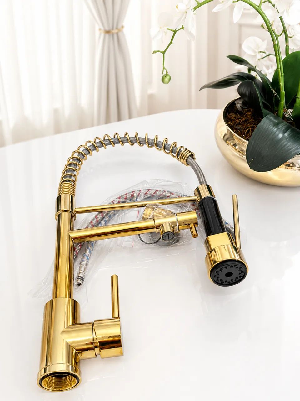Stainless Steel Gourmet Double Faucet