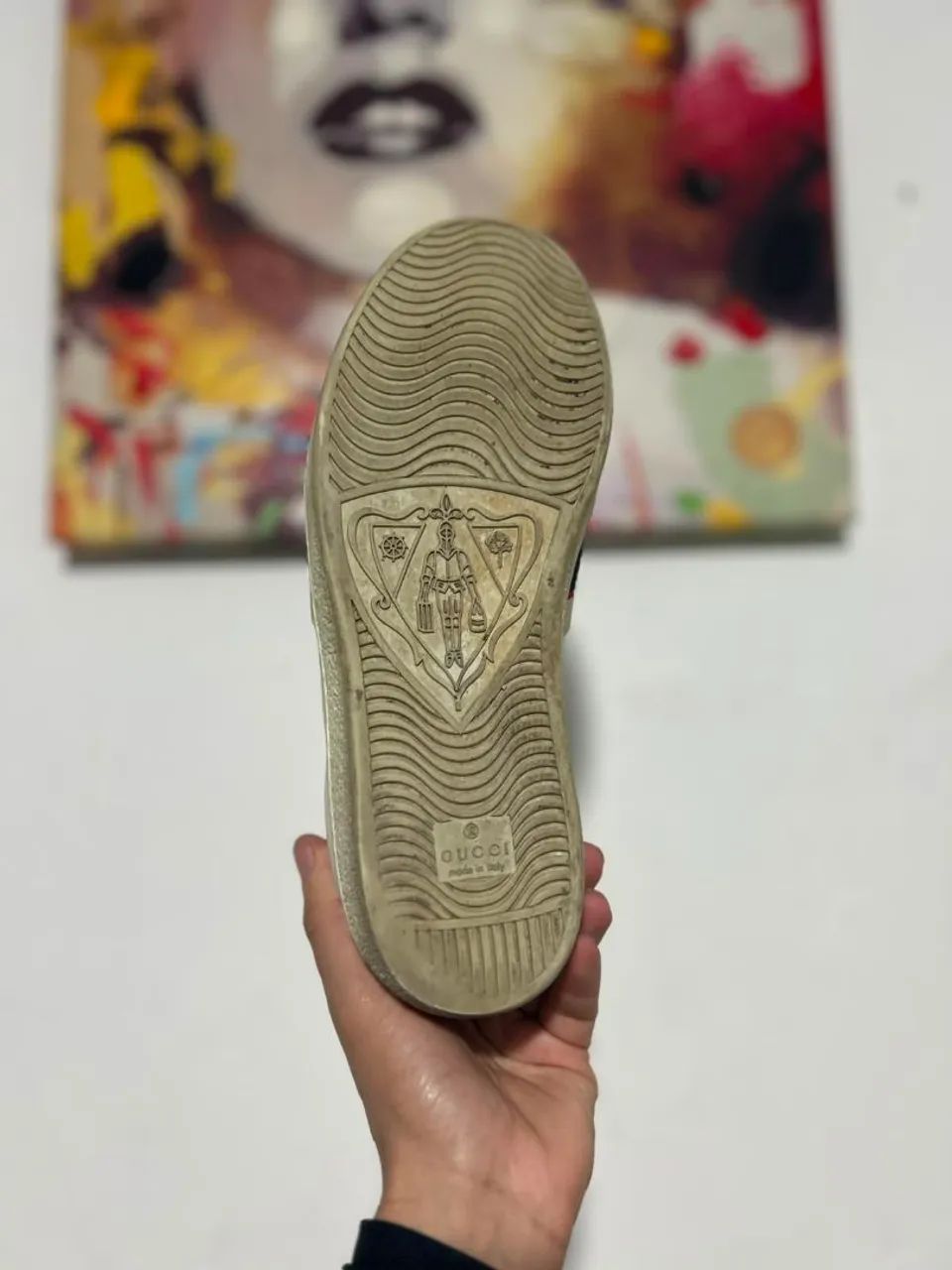 Gucci Ace Logo Leather Sneaker - Foto 5