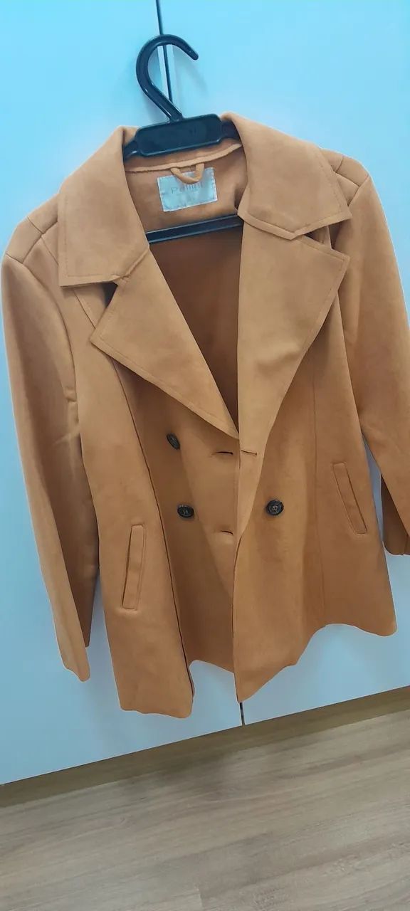Casaco suede feminino