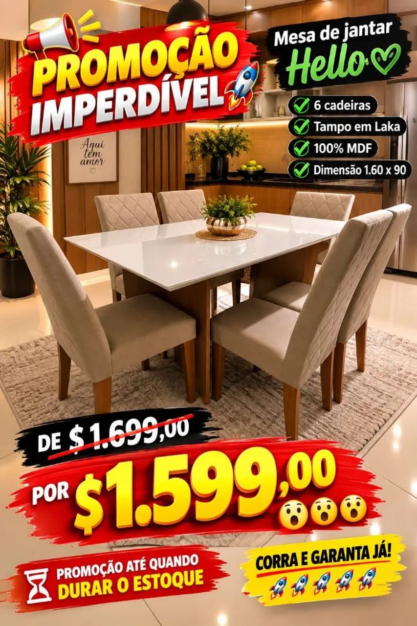 Venda mesa nova a pronta entrega ?