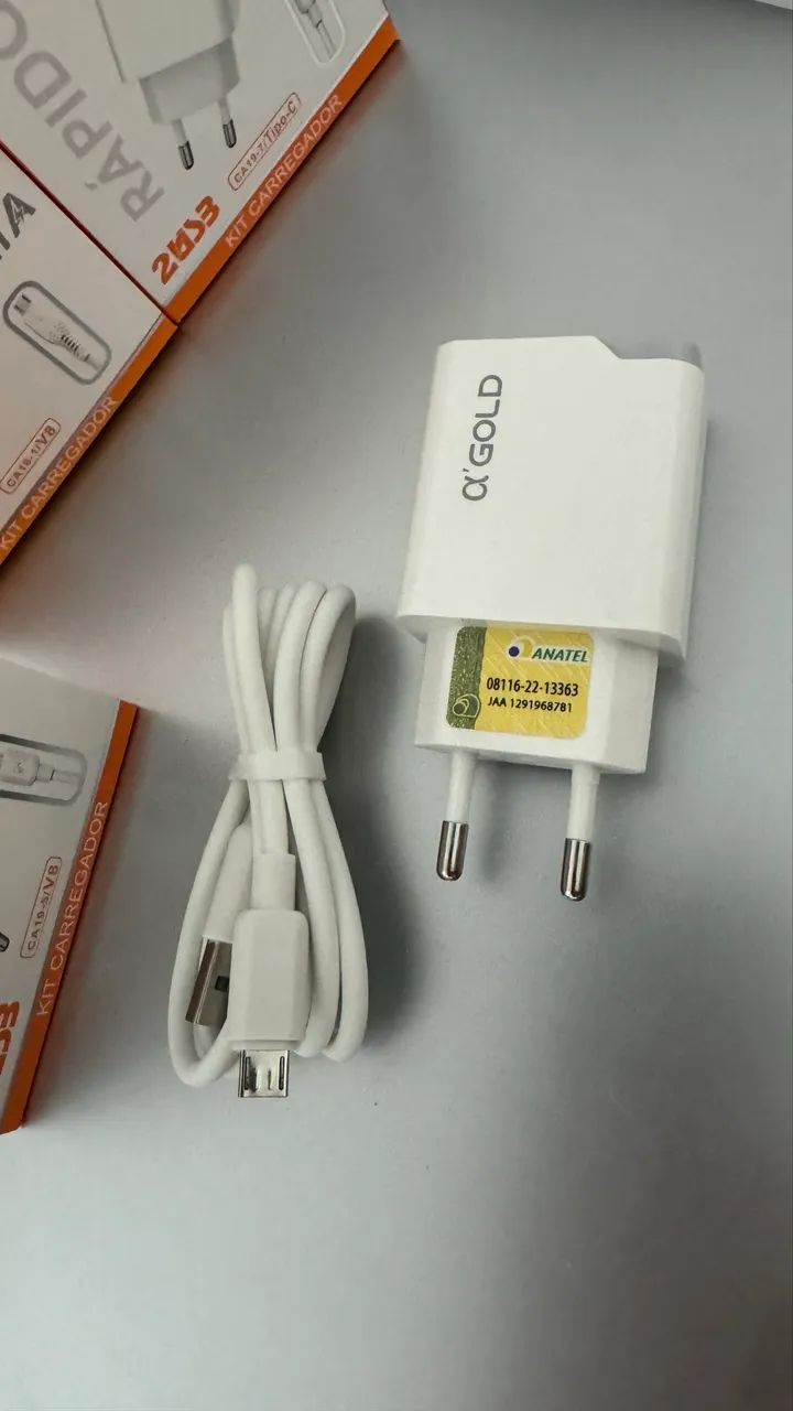 Carregador Gold tipo USB/C, fonte 2 entrada USB  - Foto 2