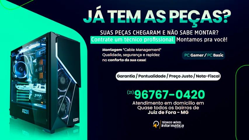Montagem de Computadores em Domicílio - Juiz de Fora - Foto 2
