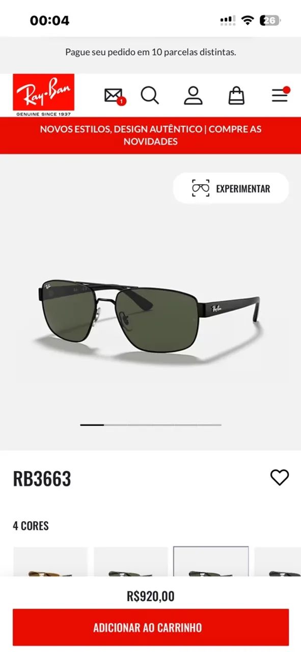 Óculos Ray-Ban RB3663( original ) - Foto 5