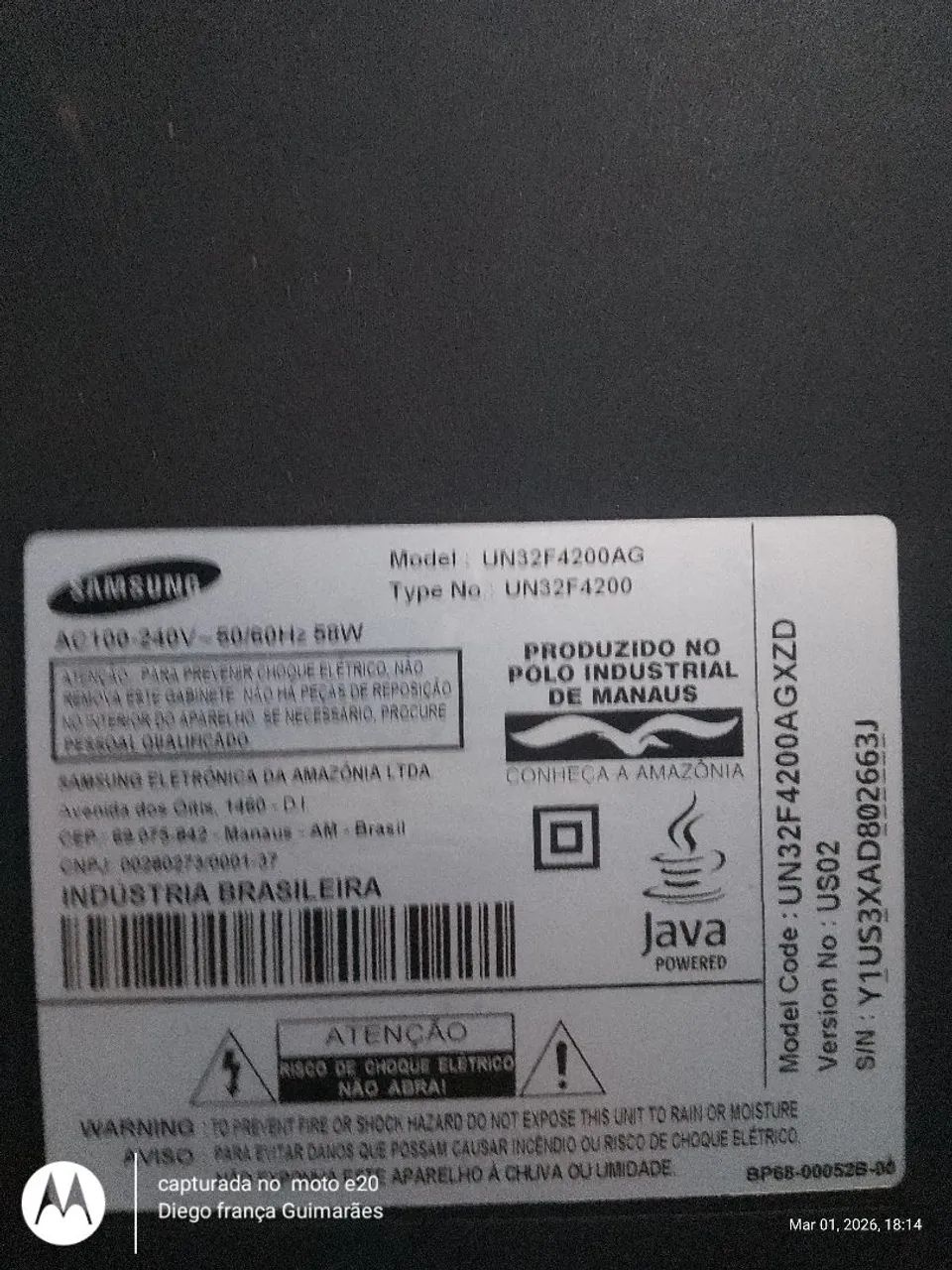Tv 32 polegadas Samsung 550 reais - Foto 6
