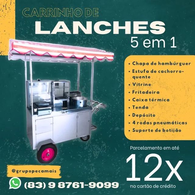 Carrinho de Lanches 5 em 1