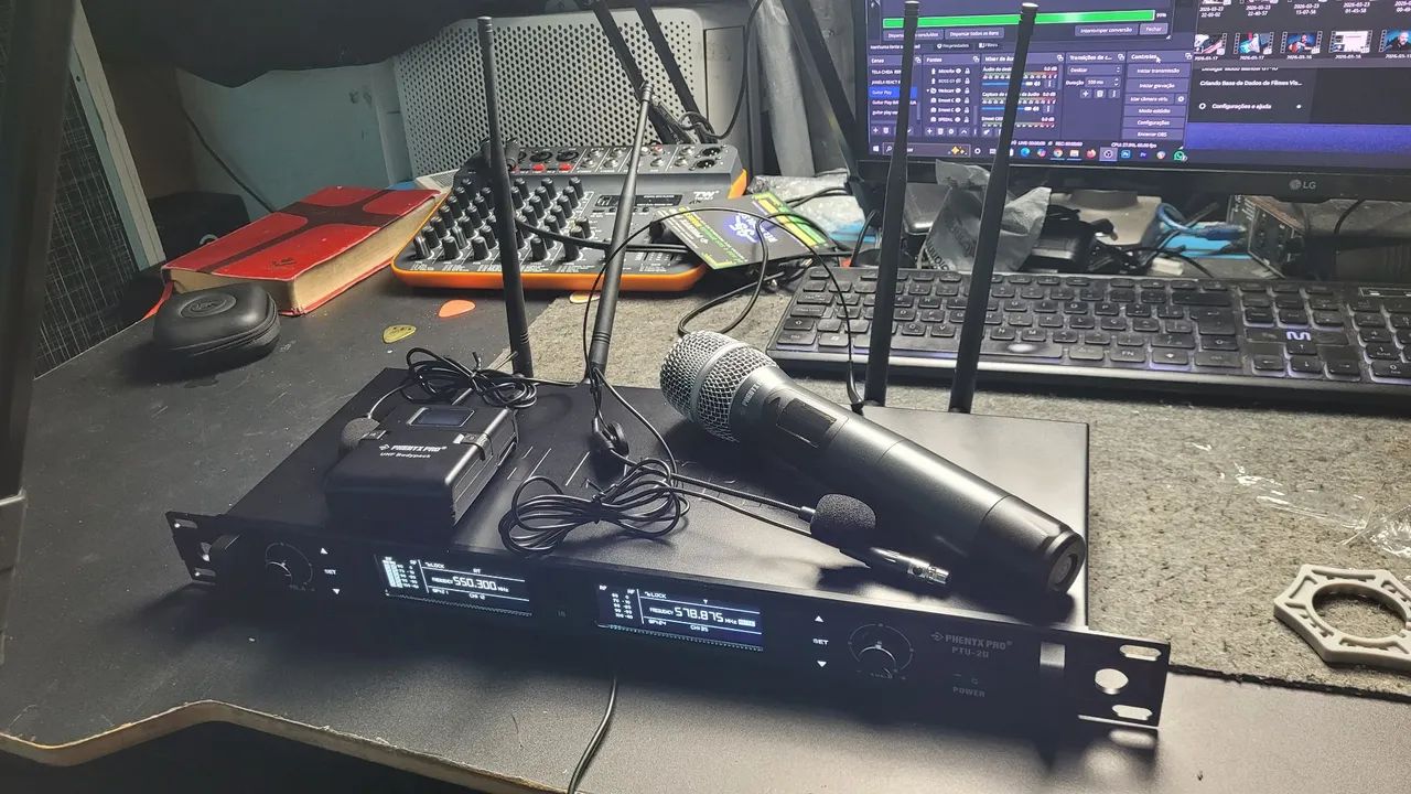 Kit Microfones sem fio Phenyx Pro PTU-2U - Foto 4