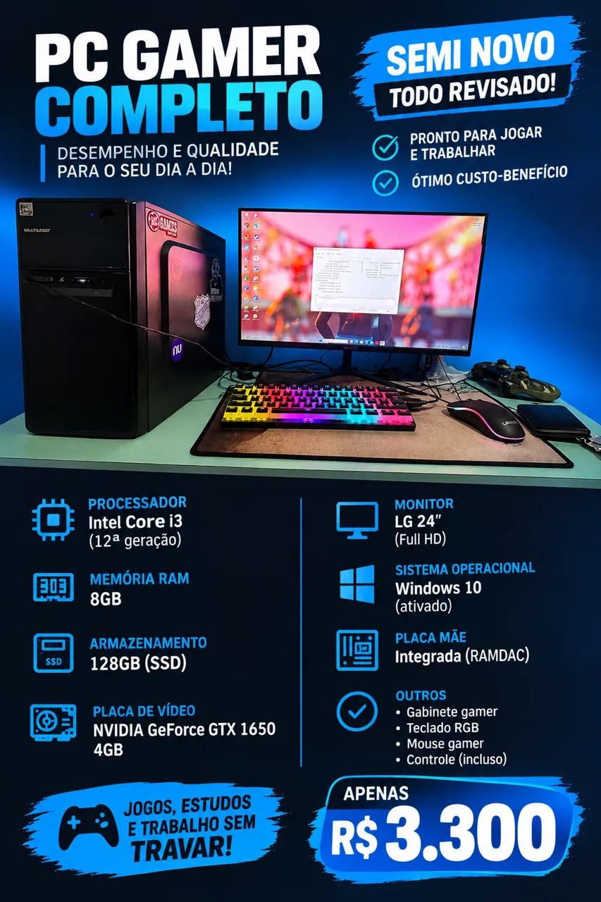 Computador Game completo 