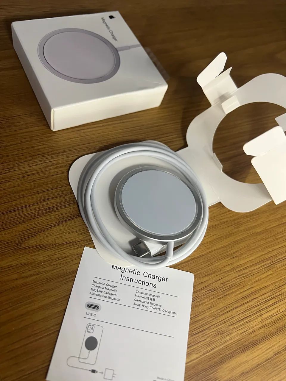 Carregador Magnético Sem Fio iPhone Magsafe 15W Carregamento Rápido turbo - Foto 3