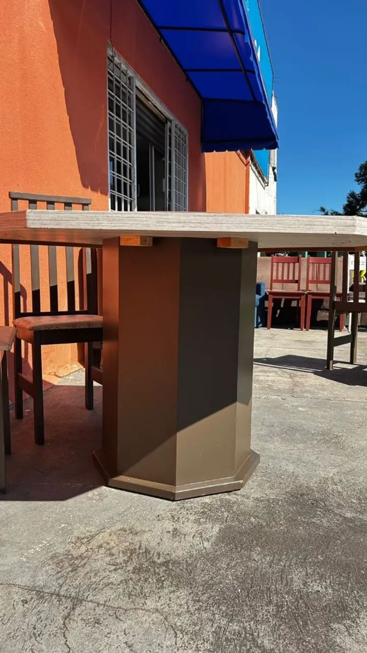 Mesa de jantar com tampo giratório e 6 cadeiras - Foto 3