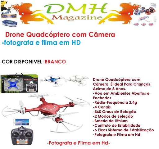 Drone Quadcóptero com Câmera fotografa e filma em HD