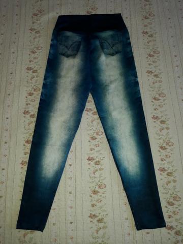 Calça Legging Cintura Alta Imita Jeans - Foto 5