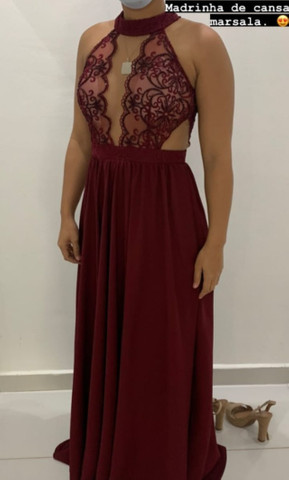 olx vestido marsala