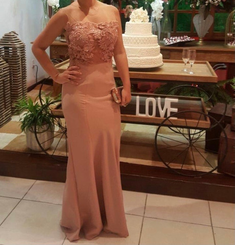 vestido rose olx