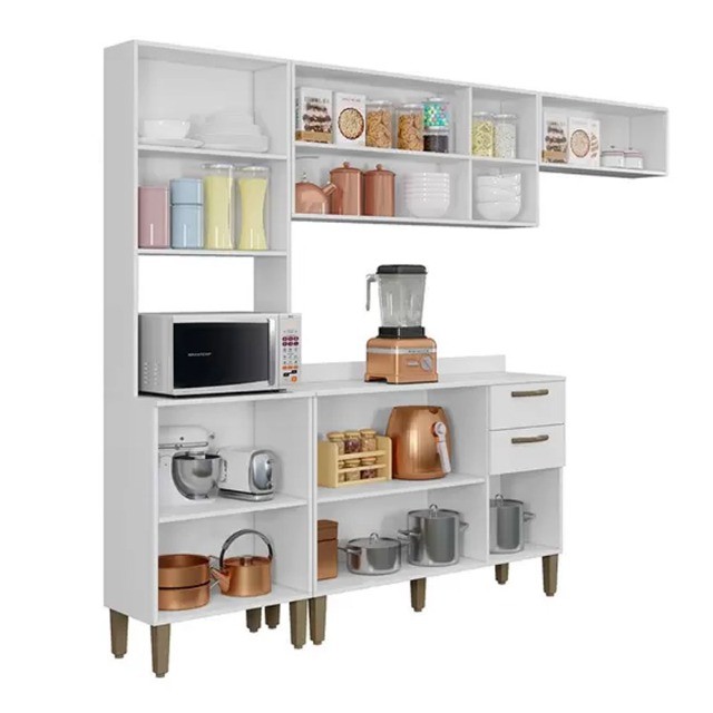 Cozinha Completa Valência Branco Até 12x - Foto 2