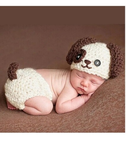 Conjunto fotografia newborn cachorrinho 