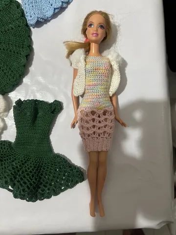 Compartilhando fotos da - Barbie e barbie roupas de Crochê