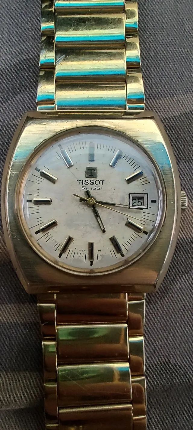 Rel gio TISSOT banhado a ouro Raridade Hobbies e cole es