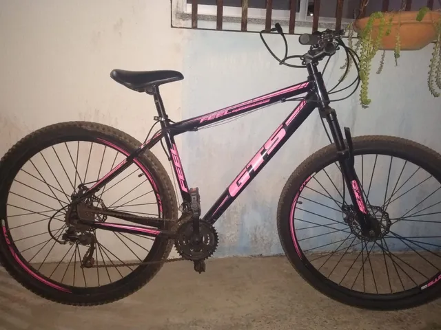 Bicicleta Aro 29 Gts Feel Freio À Disco 24 Marchas - Preto+Rosa