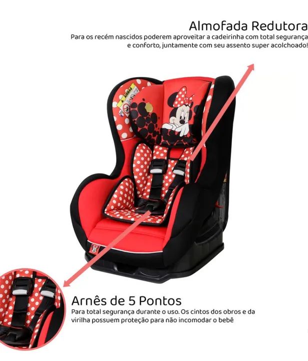 Cadeirinha carro infantil Minnie  - Foto 3