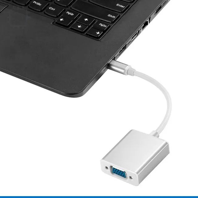 Cabo Adaptador USB-C Tipo C para VGA Macbook Notebook Smartphone - Foto 4