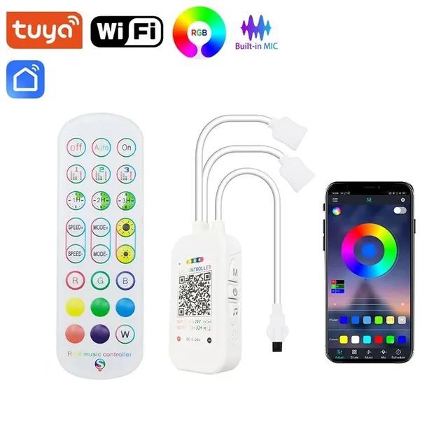 Controlador fita led smart life alexa Google home