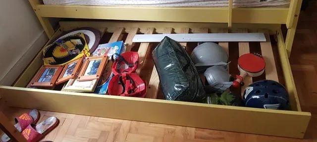 Cama auxiliar solteiro em MDF Bege 0.22 cm x 1.8 cm x 0.88 cm - Foto 2