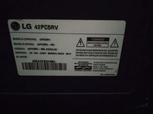 Lote de tvs plasma 42 polegadas ligando para peças ou conserto - Foto 2