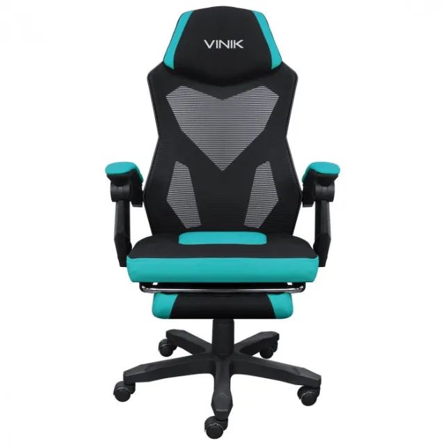 Cadeira Gamer Vinik Rocket Preta com Verde - WZetta - Foto 3