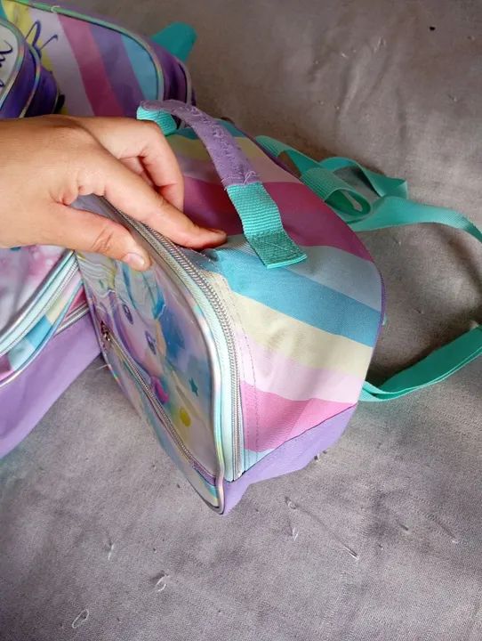 Mochila Infantil Unicórnio - kit completo  - Foto 3