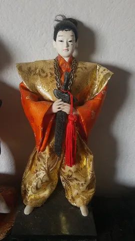 Estatueta Casal de samurai e gueixa  - Foto 3