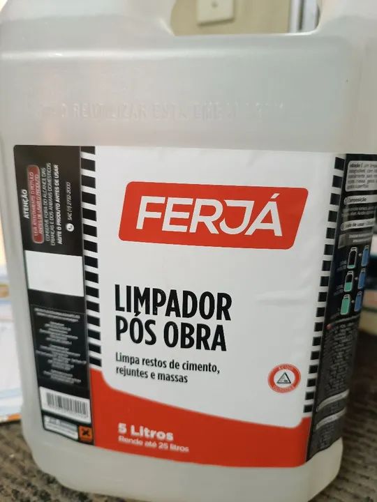 Limpador pós obra Ferjá 5 litros  - Foto 5
