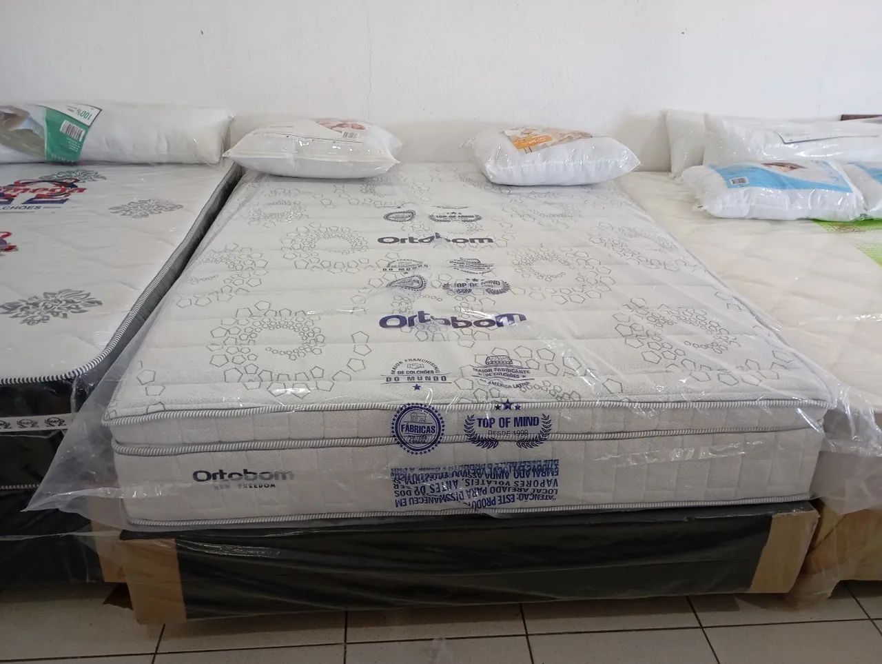 Cama Box Queen Ortobom Freedon de mola ensacada 32cm. - Foto 4