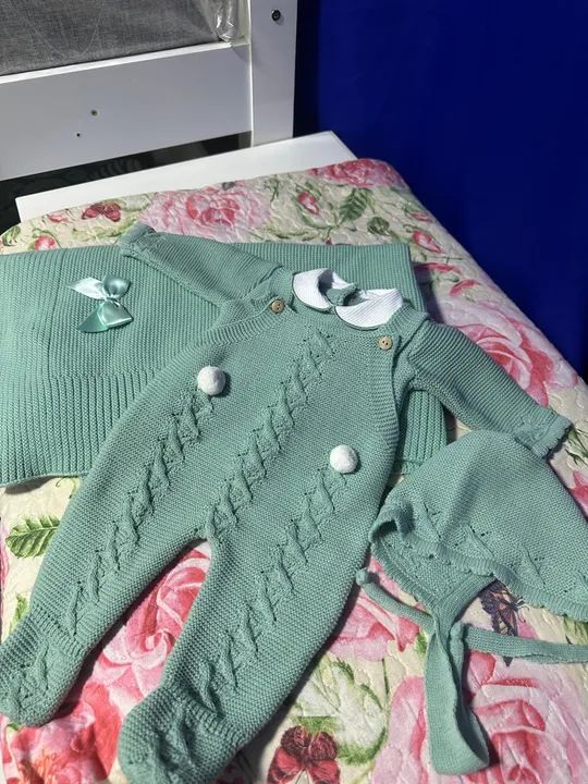 Saída maternidade tricô nova - Foto 2